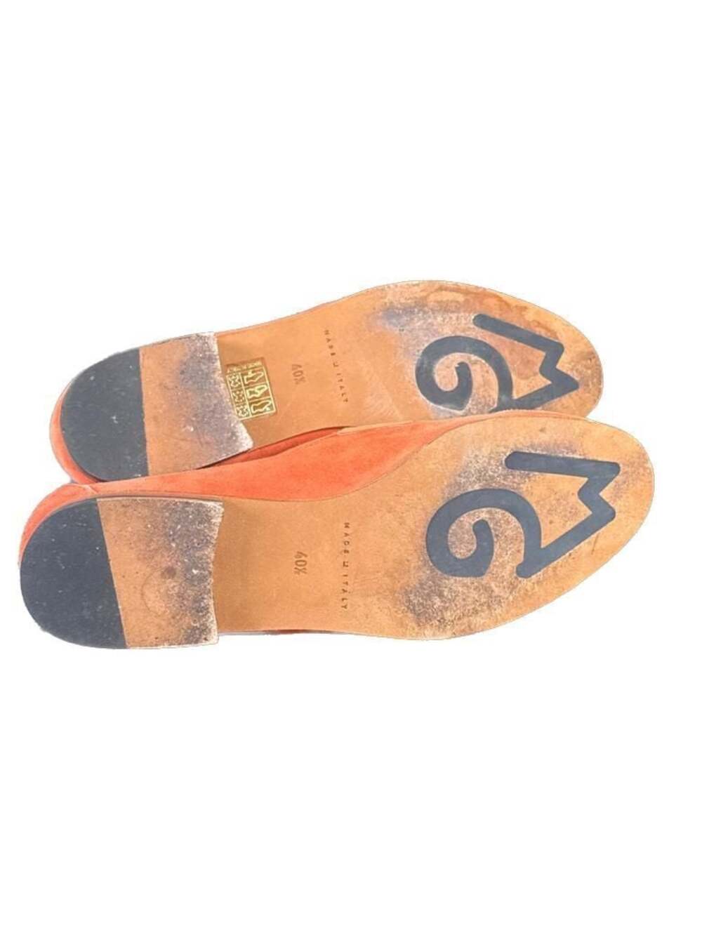 M.Gemi The Sacca Donna Tangerine Orange Suede Penny Loafers, Beautiful Size 40.5 - Picture 4 of 8